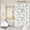 Fresh Leaves Black And White Style Shower Curtain, Minimalist Nordic Bathroom Partition Curtain, Artistic Bathroom Space Decoration Curtain
