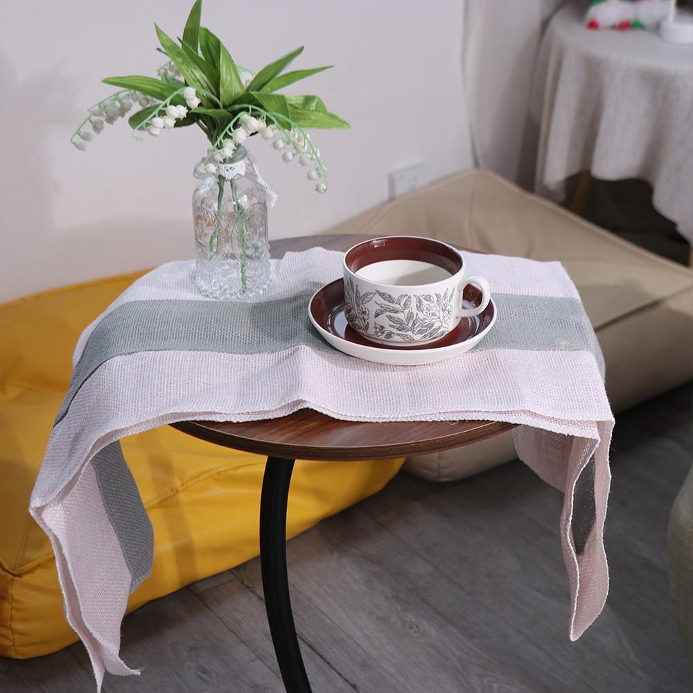

Pastoral Style Table Cover Rectangular Tablecloth Long Jute Table Runner Farmhouse серый