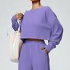 New Casual Round Neck Long Sleeve Sweatshirt for Autumn/Winter - Short, Loose, Fashionable T-Shirt for Fitness & Running