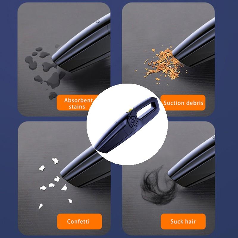 3000mAh Portable Wireless Car Vacuum Cleaner Handhold Powerful Car Cleaner Quick Chargeable High Suction Power Low Noise Auto Vacuum Cleaner