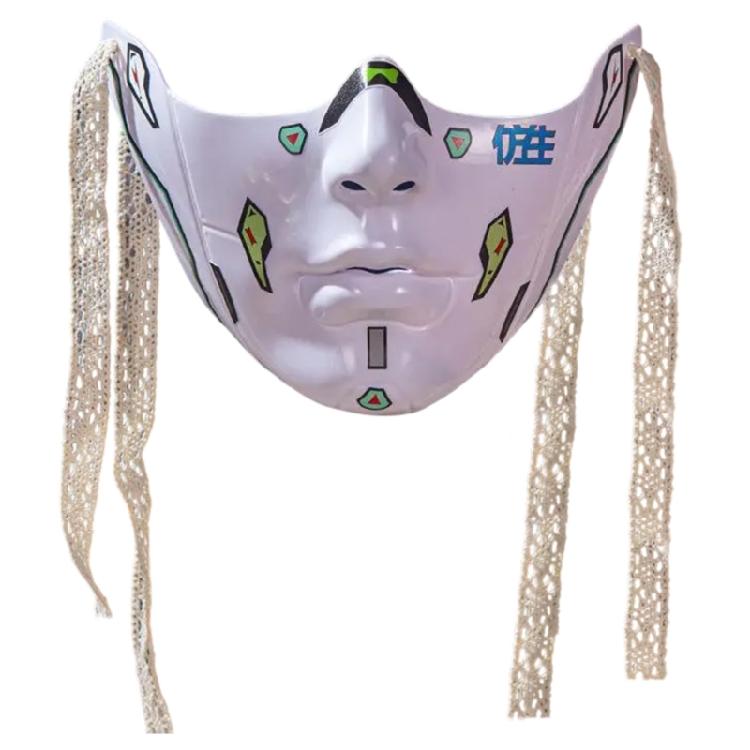 Painted Beauty Mask Masquerade Mask Party Mask Aesthetic Mask Mechanical Half Face Mask for Halloween Christmas Cosplay