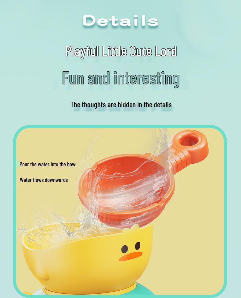 Douyin-Style Spinning Duck Bath Toy: Fun Rotating Water Wheel for Kids