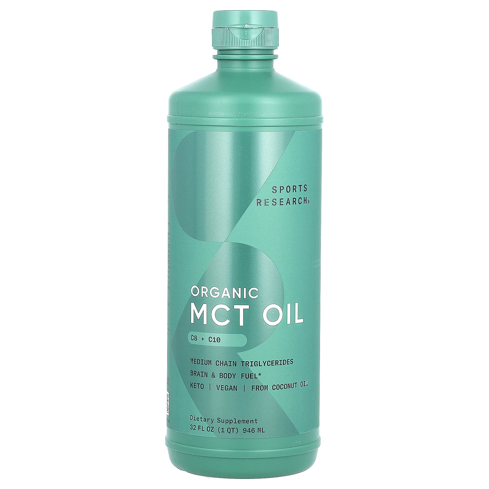 

Органическое масло MCT, без вкуса, 946 мл (32 жидких унции)