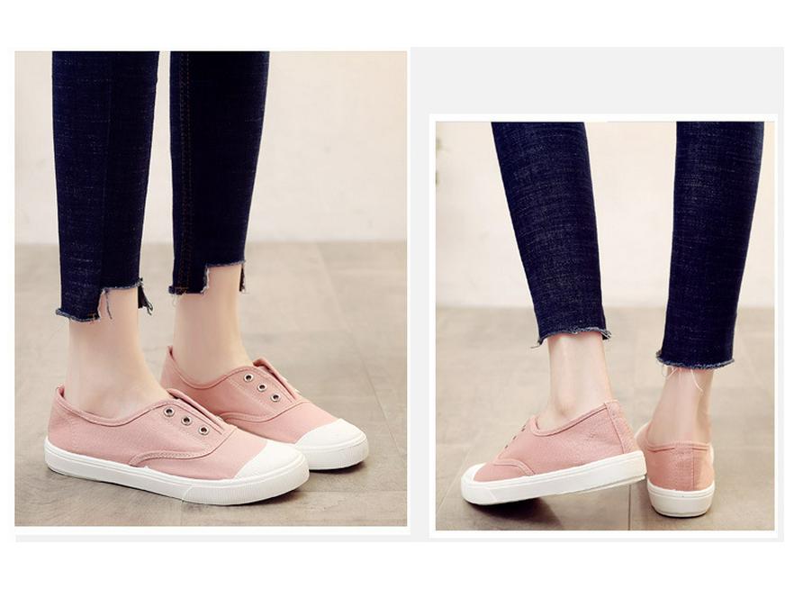 2025 Women's Casual Slip-On Canvas Shoes - Versatile White Flats
