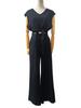 2026 Summer V-neck Lace-up Cropped Wide-leg Pants Set for Women