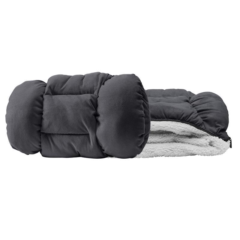 Winter Headrest & Lumbar Support Pillow for AITO M7/M9/M5 - Plush Lambswool Two-in-One Blanket