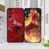 Fashion Chinese-Style Red Horse Print Phone Case for Honor Huawei 200 Lite 100 400 PRO 80 90 Magic 7 6 Lite 5 Pro 5G Soft Cover