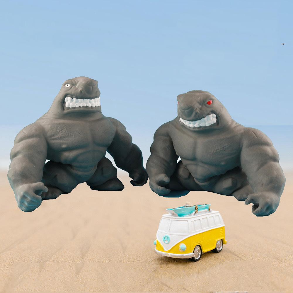 Giant Horror Shark  Animal Tiger Gorilla Anti Stress Shaping Slow Rebound Adult Squeeze Pull Stress Relief Toys Birthday Gift