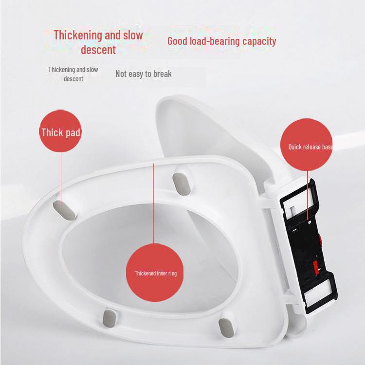 Pogrubiona Wolnoopadająca Pokrywa Siedziska Toaletowego UVO do Gospodarstwa Domowego