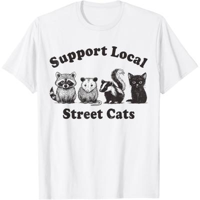 Support Local Street Cats Team Trash Opossum Raccoon Rat T-Shirt