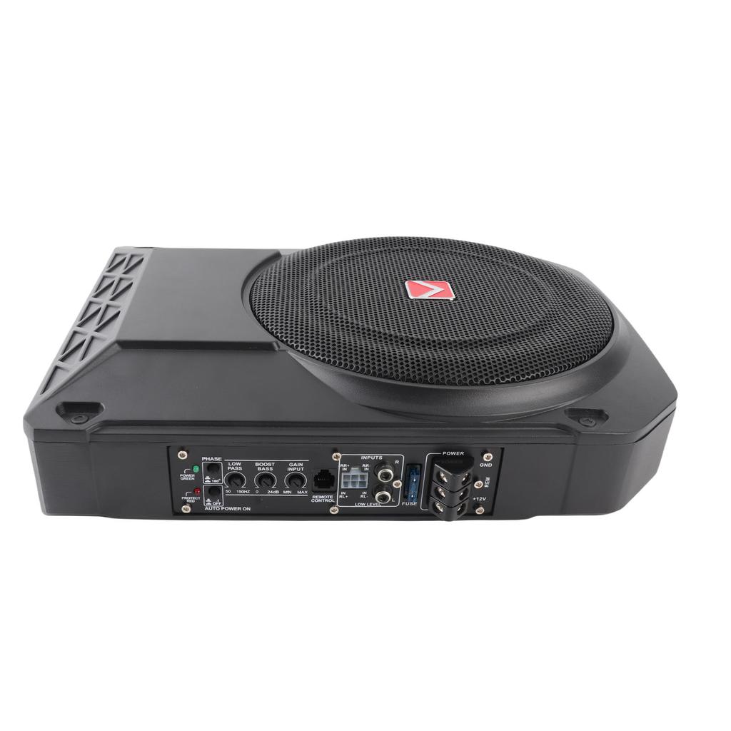 10 Inch Active Subwoofer Ultra Thin 800W 2.5 Ohms Under Seat Powered Car Subwoofer with Controller for Vehicle Sound