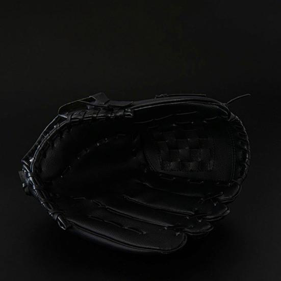 Luva de rebatidas de beisebol duplo couro falso engrossado polegar reforçado inferior durável luva de beisebol de PVC