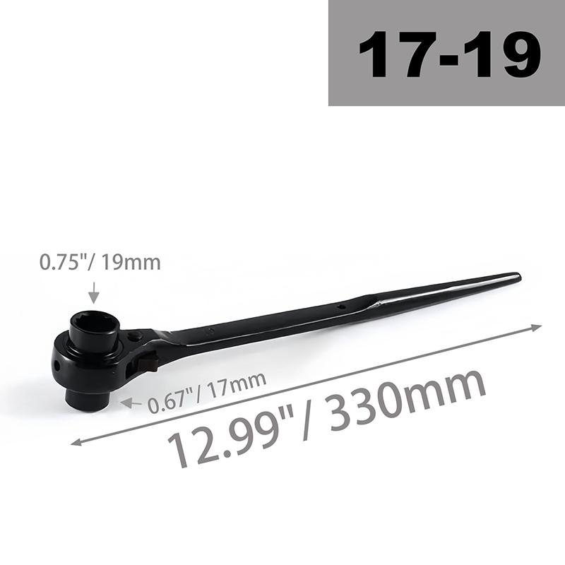 Ratchet Podger Klíč Klíč Rychloupínací Podger Bar Černá Oboustranná zásuvka Ratcheting Podger Lešení Spud klíč