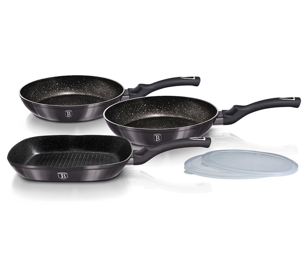 SET OF 3 GRANITE PANS BERLINGERHAUS BH-7048