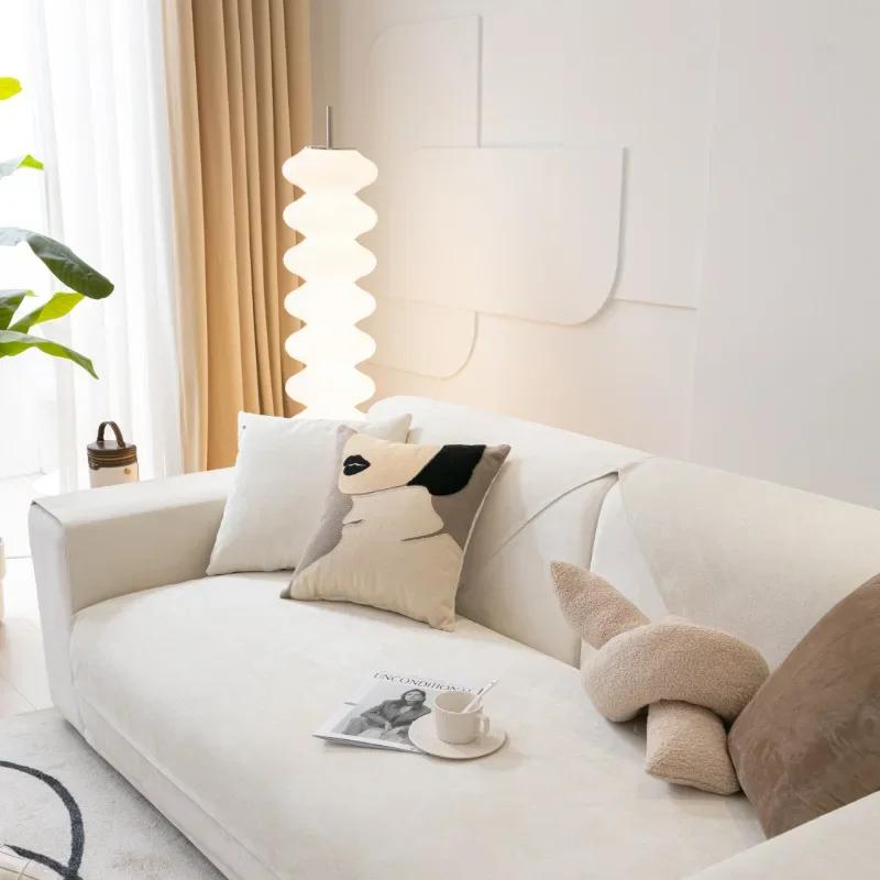 Anti Cat Scratch Waterproof Sofa Mat Seasonal Universal Fabric Anti Slip Seat Cushion Solid Color Minimalist Soft Couch Towel