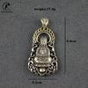 2021 New Style Antique Copper Guanyin Buddha Pendant Necklace Buddhism Lucky Blessing Chinese Characters FU Birthday Present