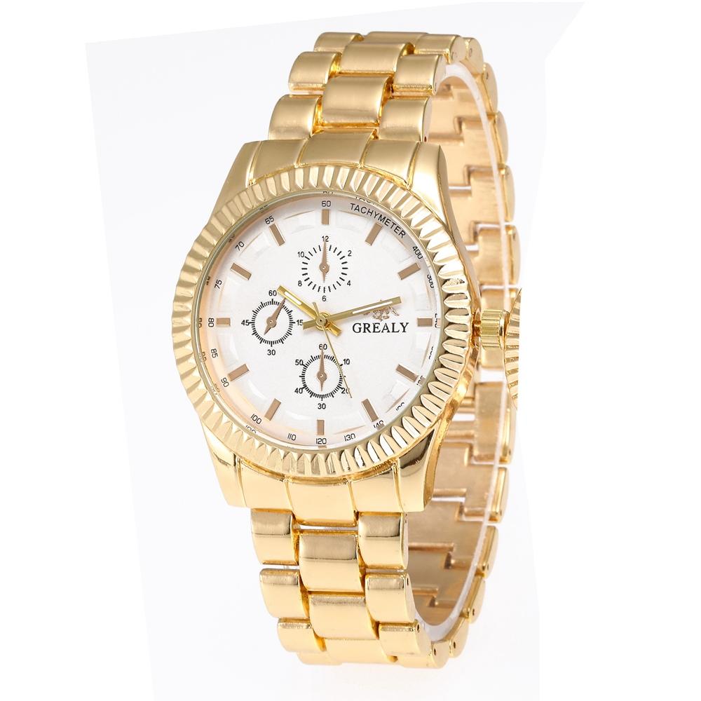 Women Watches Fashion Casual Gold Women Quartz Watch Ladies Dress Wristwatch Relogio Feminino Three Eyes Decorate Men Watch Gift