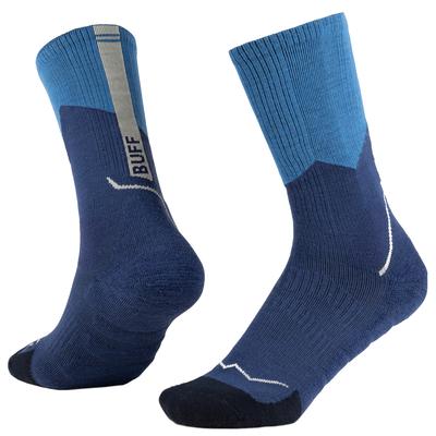BUFF Merino Midweight Crew Socken, Unisex blaue Socken