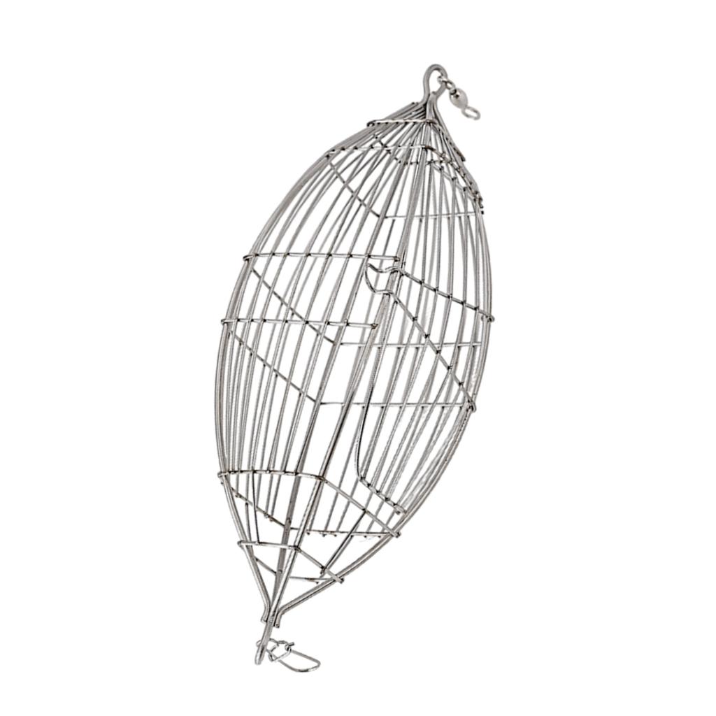 Fishing Bait Cage Stainless Steel Baits Trap Cage Basket Feeder Holder Fishing Accessories for Shrimp Crab Fish