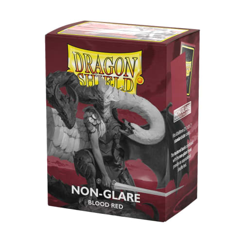 Dragon Shield Matte Non-Glare Sleeves, Standard Size, Blood Red, 100 Sleeves, AT-11824