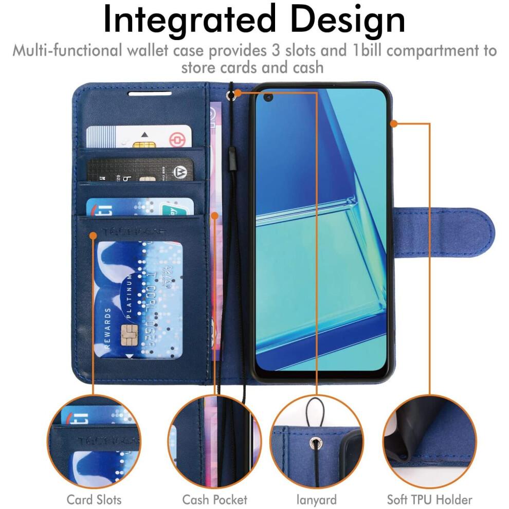 Leather Wallet Case for Oppo A72 / A52 / A92, Flip Protective Case Cover with Wallet Card Holder