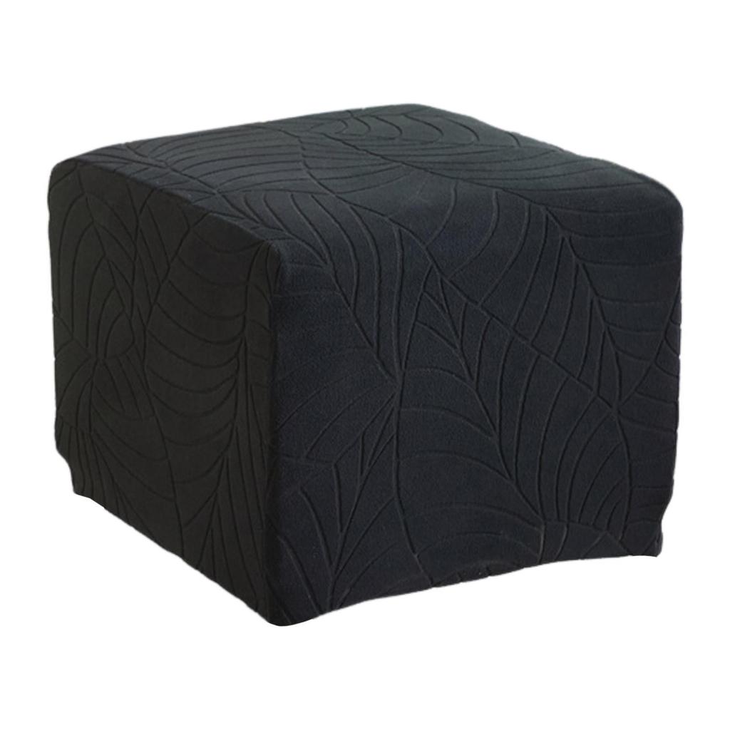 Stretch Ottoman Slipcover Polyester Elastic Footstool Protector Home Decor Cover for Living Room Stool