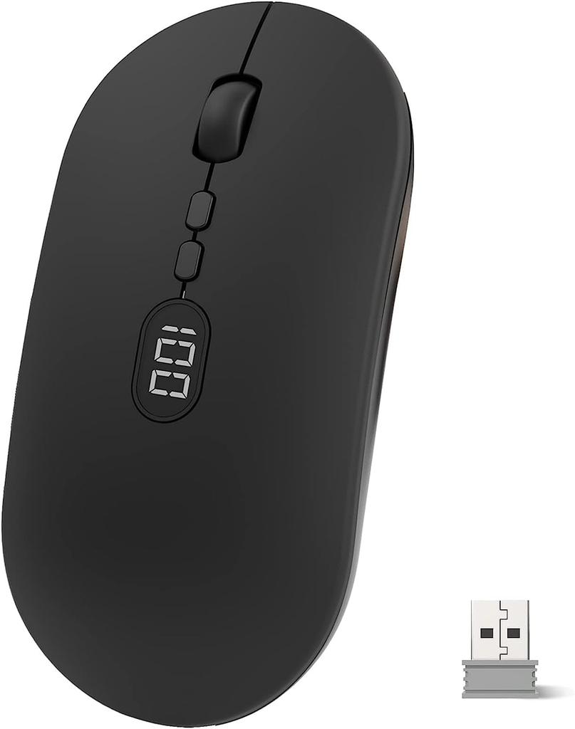 MAMBASNAKE X1 Wireless Mouse, 2.4GHz [Ultra-Slim Model with High Precision and Sensitivity], Quiet Click, Type-C Rechargeable, Power Indicator
