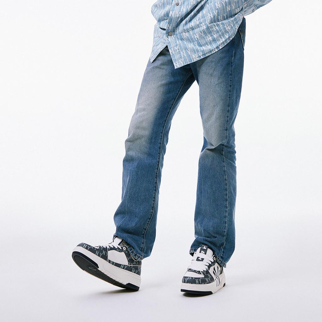 New MLB Chunky Liner 24SS Slip Resistant Low Top Skateboard Shoes Unisex Marine Blue 3ASXCLD4N-50NYS