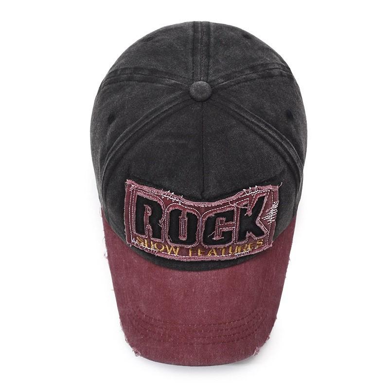 Vintage Distressed Cotton Baseball Cap with Ripped Edges, Sun Protection, and American Letter Design