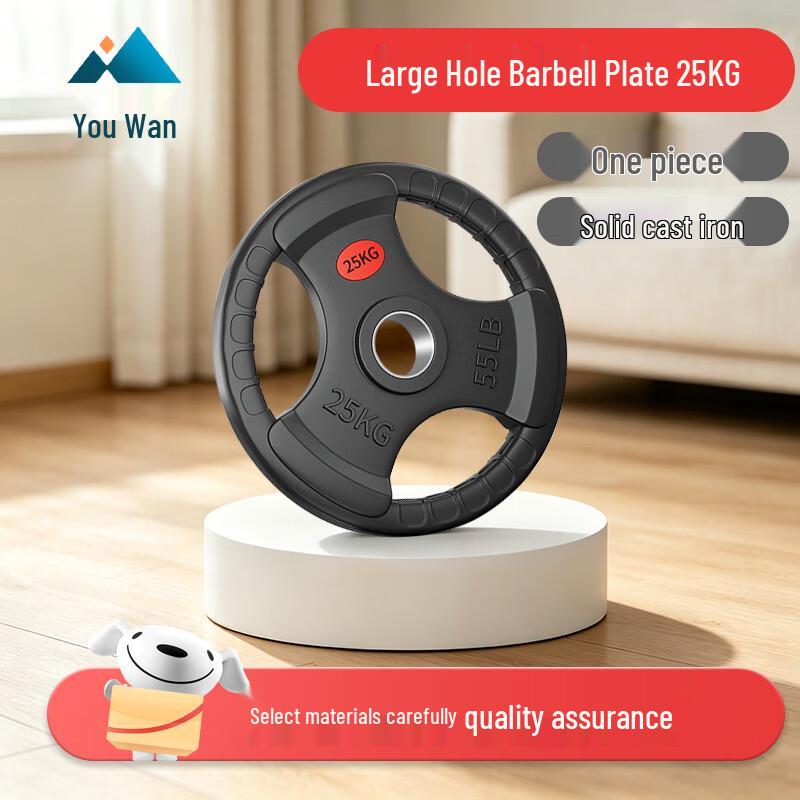 Youwan Rubber-Coated Cast Iron Barbell Plates