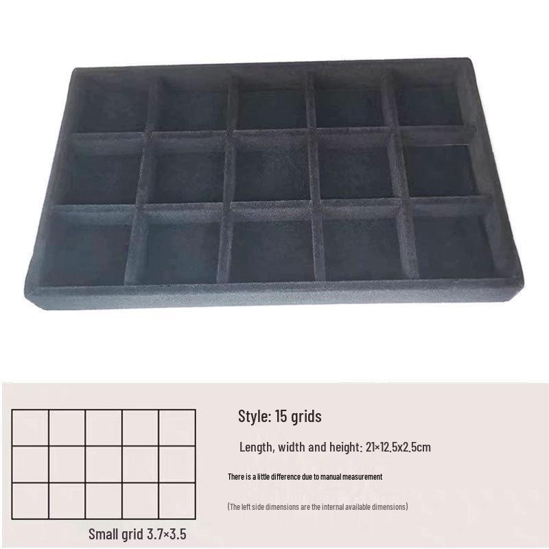 Velvet Jewelry Box – Ring and Earring Tray with Bracelet Compartment