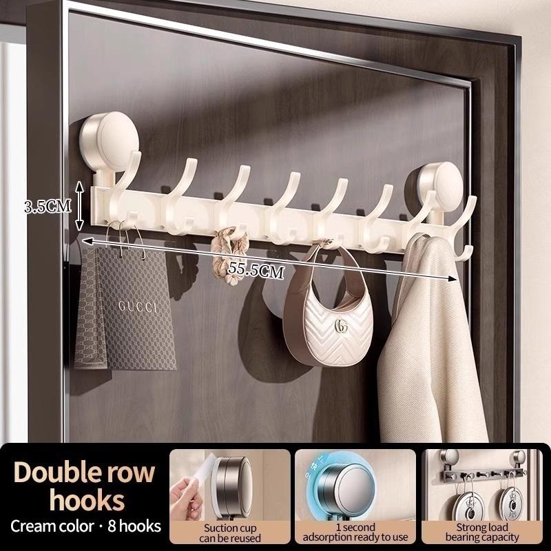No Need To Drill Suction Cup Strong rear door hook, non-perforated bathroom storage rack hook, entrance door hanger for storage