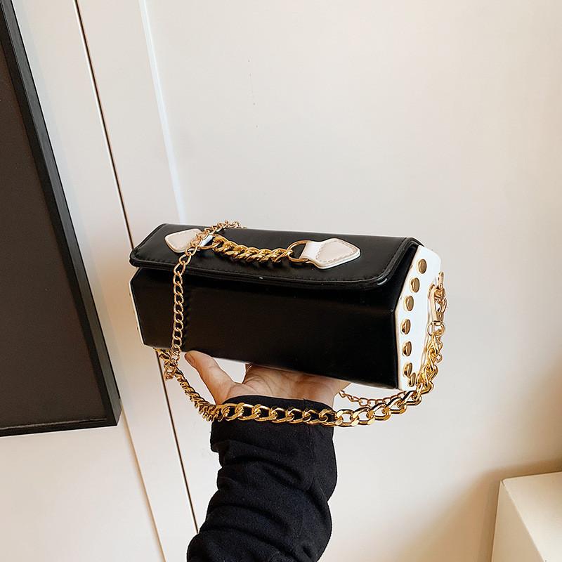 Stylish 2024 Korean Fashion Casual Solid Color Women's Cylinder Bag With Chain Strap