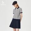 HAZZYS Women's Colorblock Striped Loose Polo Shirt