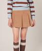 Mongbirdy Golf Soft Touch Warm Pleats Soft Brushed Embroidery Pleated Skirt_D.Beige