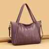 Soft Leather Shoulder Bag for Women Vintage Large Capacity Shoulder Bag