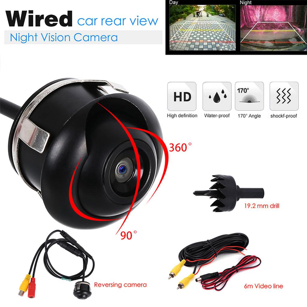 Car Rear View Camera Ahd 1080p HD Night Vision Reversing Camera 170 Degree Wide Angle Adjustable Ip67 Waterproof