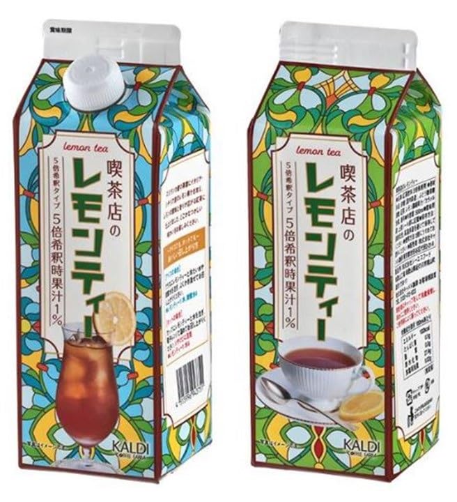 

KALDI Original Coffee Shop Lemon Tea 500ml x 2 bottles Tea leaves from Sri Lanka and lemon juice from Italy Can be used hot or iced [Bulk Purchase]