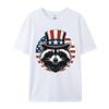 Raccoon Patriotic America 4th Of July TShirts Funny Cotton Tees Printing Tops Tee Loose TeeShirt Unisex Top Tshirts