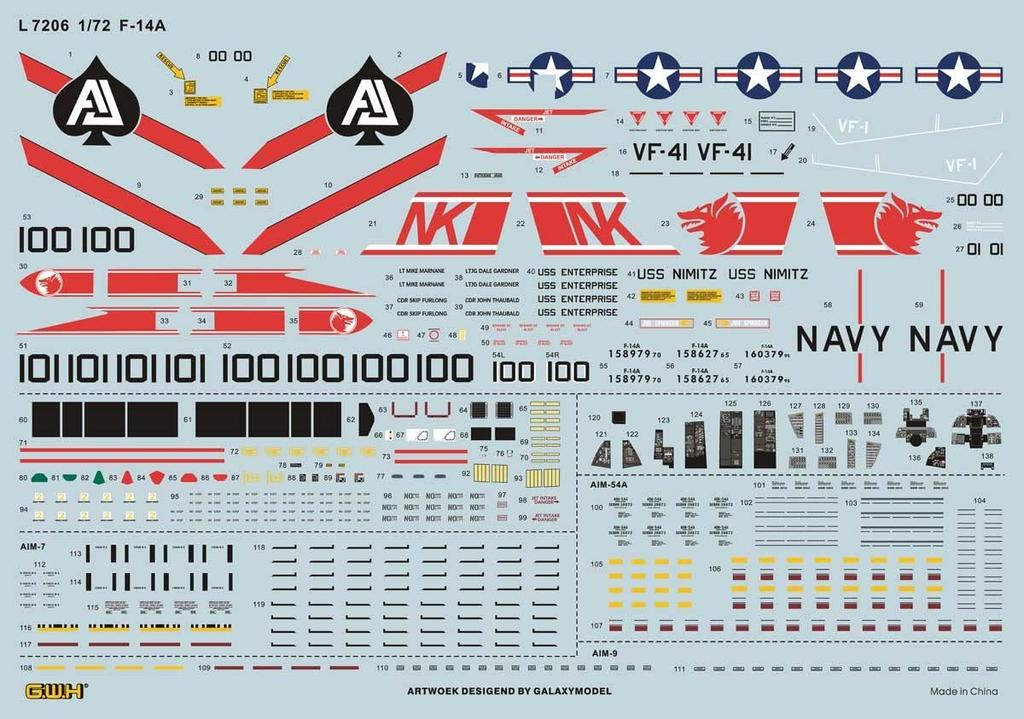Great Wall Hobby scale US Navy Fighter Plastic Model L7206 1/72 F-15A Carrier-Based
