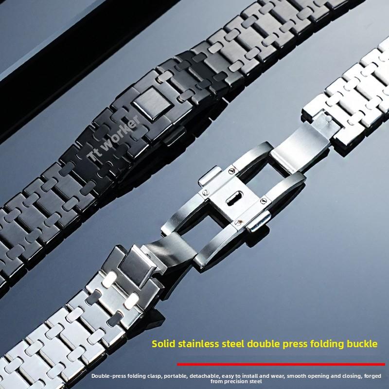 Für Casio Farmhouse Oak GA-2100 GA-2110 GA-B2100 Modifiziertes Edelstahl-Armband Metallgehäuse Lünette GM2100 Armband 16mm