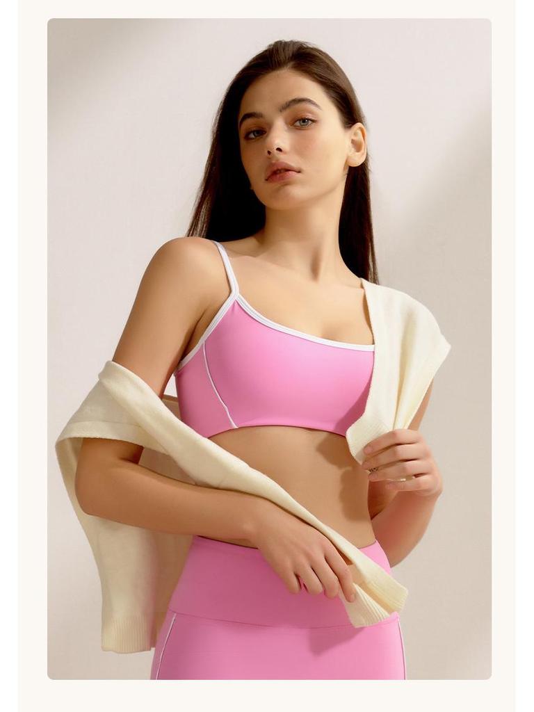 Women's Shockproof Cross-Border Sports Bra: High-Intensity, Thin Shoulder Strap, Beautiful Back, Removable Padding Yoga Vest