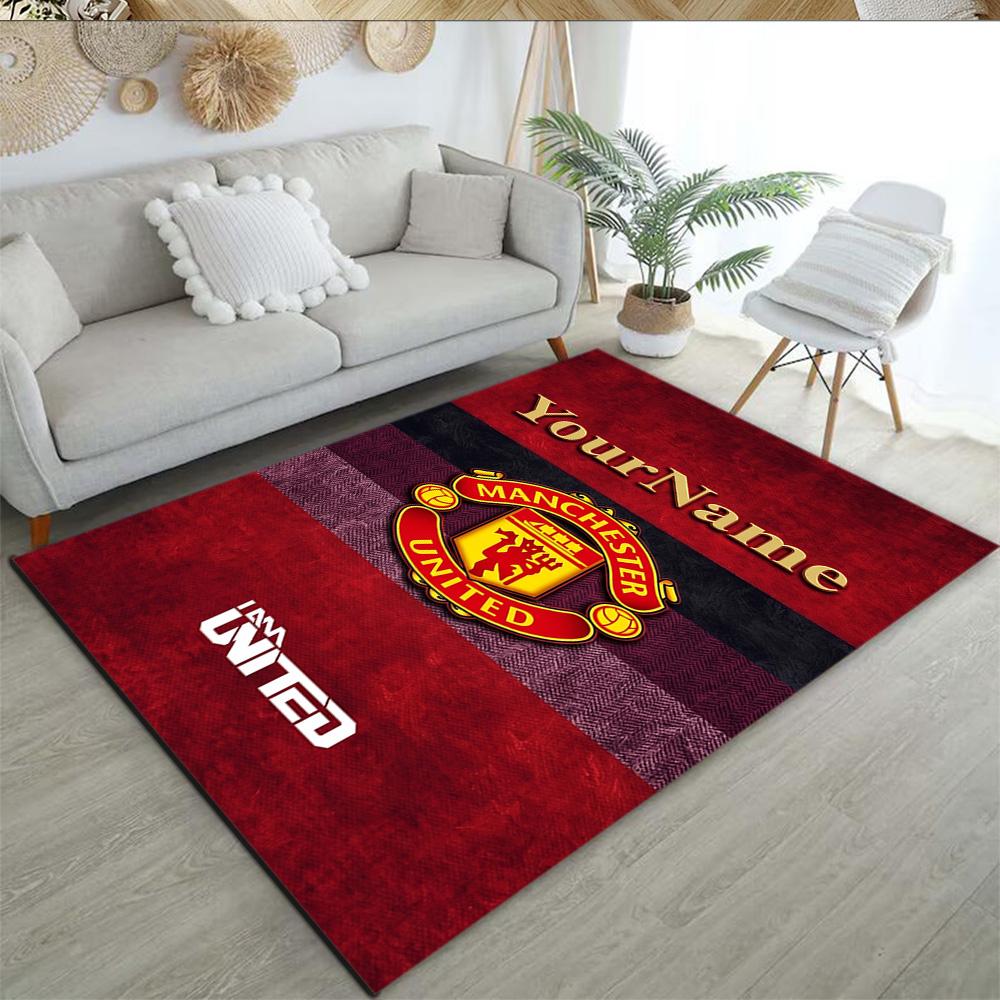 Manchester Personalized Text Carpet Perfect for Foyer Hallway Game Room Living Rooms Antislip Carpet Anime Office Decor