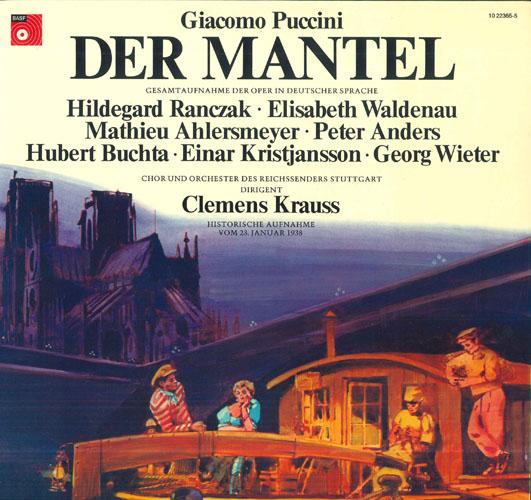 

LP Record CLEMENS KRAUSS CHOR DES REICHSSEND Puccini Der Mantel 10223655 BASF Germany Classical Used
