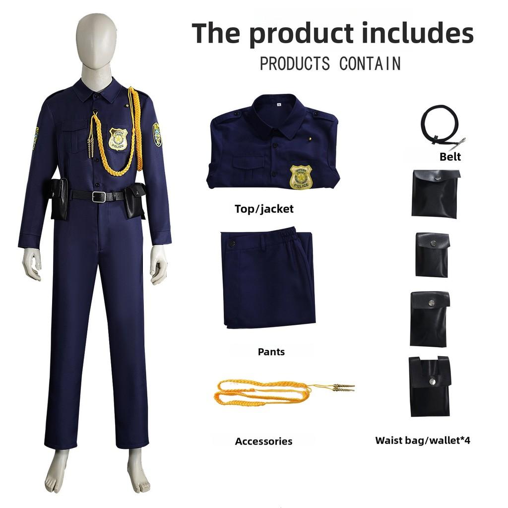 

Zootopia Nick Officer Cosplay Costume For Halloween And Anime Role Play L