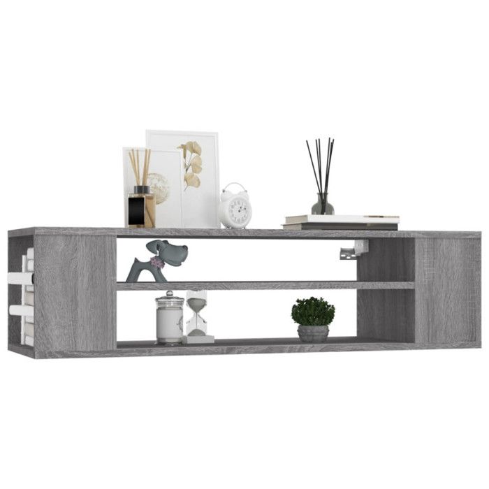 VidaXL Wall-Mounted TV Cabinet Sonoma Grey 100x30x26.5 Cm Engineered Wood 826361
