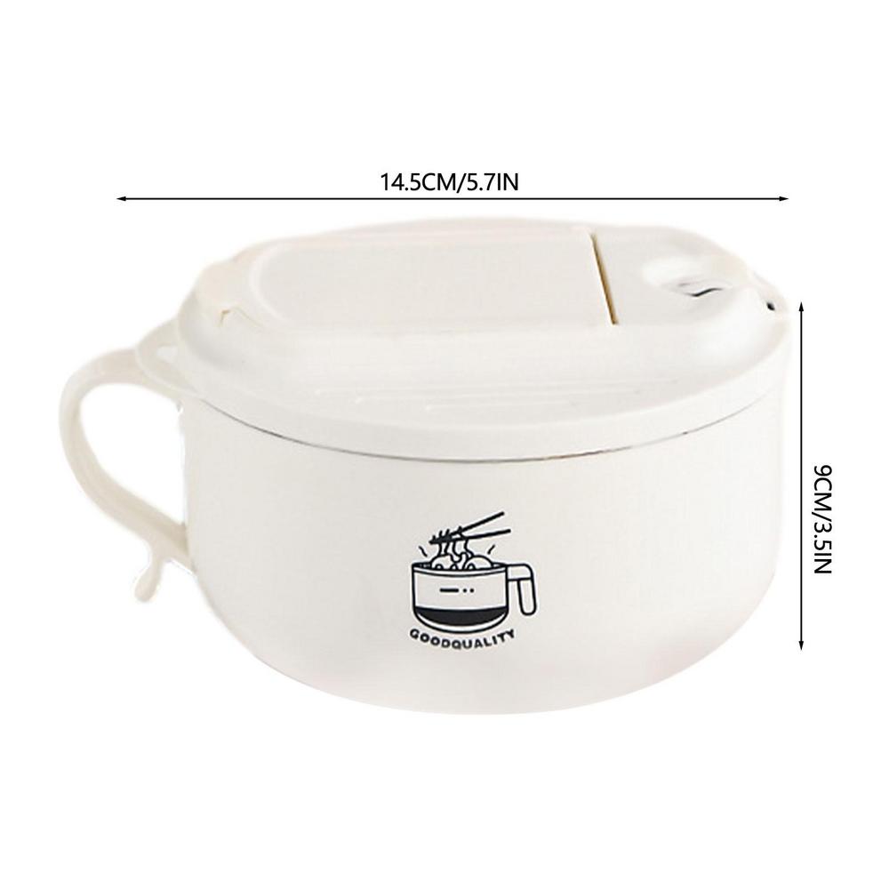 

1000ml Rapid Ramen Bowl Microwave Ramen Noodle Bowls with Spoon Chopstick Safe Noodles Cooker Bowl for College Home Office