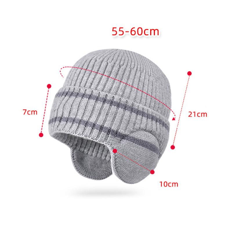 Зимняя вязаная шапка для защиты ушей — фото 11