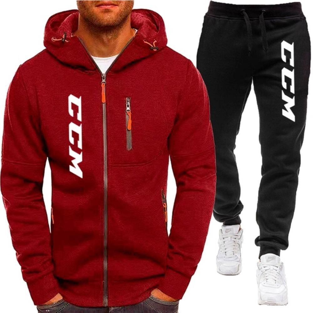 Men's Set Hoodie+pants Sports Set Casual Sports Shirt Sports Set Men's Casual Sports Zipper Set