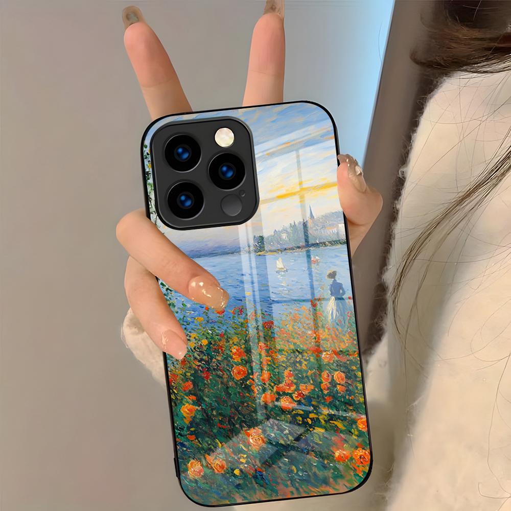 Claude M-Monet Artwork Phone Case For IPhone 17 Pro Max 16 15 14 Pro Max 13 11 Plus Glass Cover